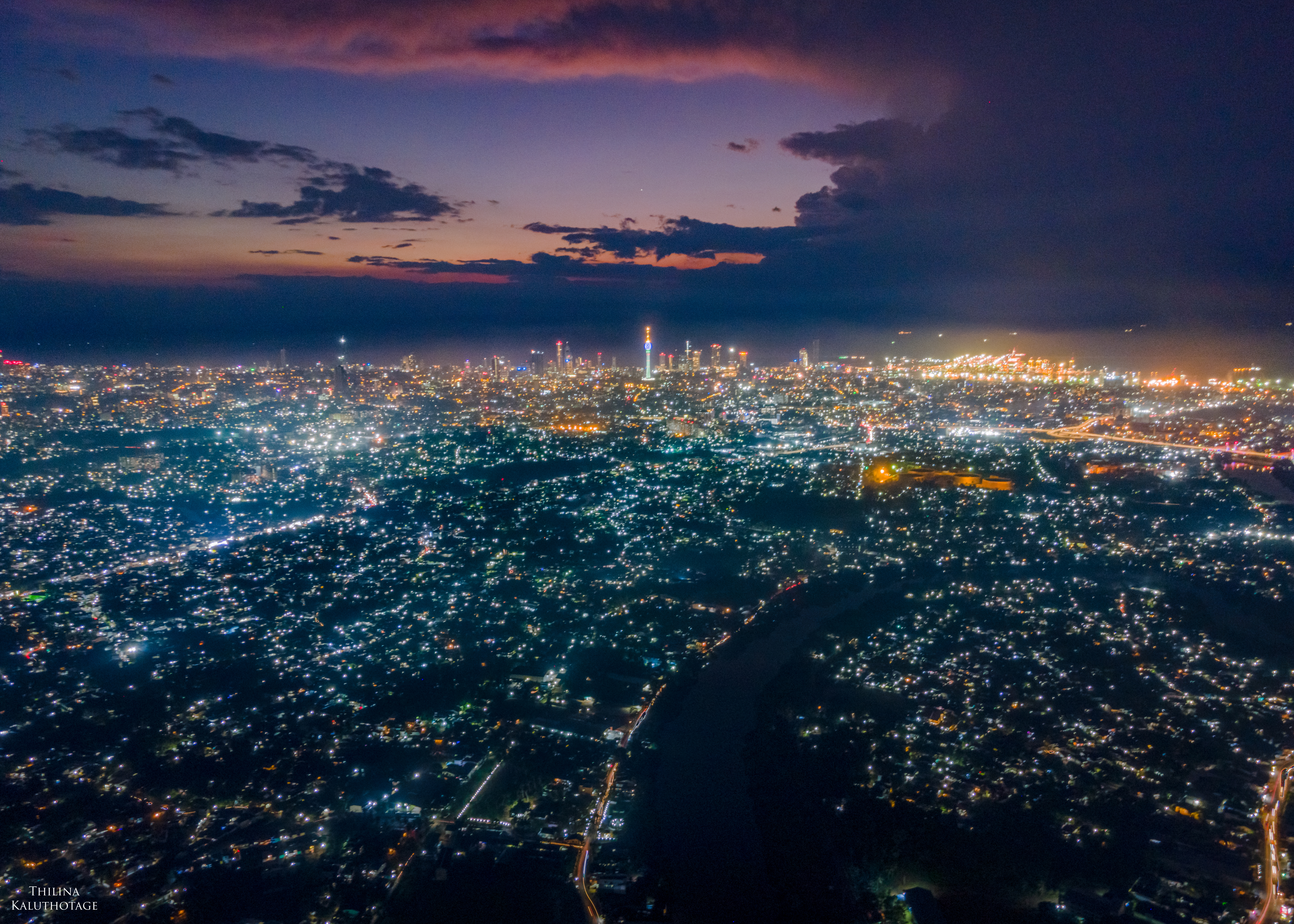 A Night View of Colombo