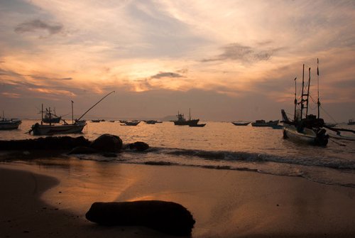 sunrise on Weligama Beach
